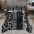 thumbnail image 1 of Homewish Fashion Leopard Print Bedding Comforter Set for Women, Giraffe Cheetah Animal Twin Comforter Sets, Grey Abstract Ombre Reversible Bedding Set, Super Cozy Room Decor, 2pcs, 1 of 8