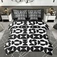 thumbnail image 1 of Homewish Fashion Minimalst Adult Twin Bedding Sets 7-Piece, Black White Square Cycle Bedding Comforter Set, Modern Abstract Reversible Sheet Sets, Lightweight Room Decor, 1 of 8
