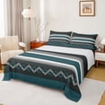 thumbnail image 1 of Homewish Fashion Stripes Lines Full Size Sheets, Olive Abstract Ombre Bed Sheets, Modern Square Triangle Sheet Sets, Lightweight Room Decor, 4pcs, 1 of 7