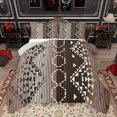 thumbnail image 1 of Homewish Fashion Western Aztec Queen Comforter Set for Female, Abstract Stripes Ombre Bedding Sets, Brown Hippie Triangle Reversible Bedding Comforter Set, Super Cozy Room Decor, 3-Piece, 1 of 8