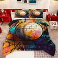 thumbnail image 1 of Homewish Female Men Adults Ball Gamer Baseball Bedding Comforter Set 2pcs,Abstract Vintage Graffiti Splash Twin Comforter Sets Microfiber,Sport Theme Breathable Bedding Set,Super Cozy Room Decor, 1 of 8