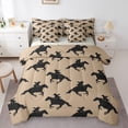 thumbnail image 1 of Homewish Female Men Western Cowgirl Twin Bedding Sets 7-Piece,Black Brown Bedding Comforter Set Microfiber,Exotic Style Breathable Sheet Sets,Ultra Soft Home Decor,Reversible, 1 of 8