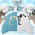 thumbnail image 1 of Homewish Female Men Wildlife Zebra Bedding Comforter Set 2pcs,Jungle Animal Stripes Twin Comforter Sets Microfiber,Vintage Aesthetic Breathable Bedding Set,Luxury Bedroom Decor,Reversible, 1 of 8