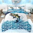 thumbnail image 1 of Homewish Female Men Women Big Bass Fish Bedding Comforter Set 2pcs,Fishing And Hunting Twin Comforter Sets Microfiber,Abstract Vintage Lake Life Breathable Bedding Set,Breathable Home Decor, 1 of 8