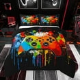thumbnail image 1 of Homewish Female Men Women Video Game 3 Pieces Queen Comforter Set,Graffiti Splash Ultra Soft Bedding Sets,Abstract Gradient Gamepads Bedding Comforter Set Breathable,Ultra Soft Home Decor, 1 of 8