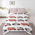 thumbnail image 1 of Homewish Fire Truck Boy 2pcs Bedding Comforter Set,Car Theme Twin Comforter Sets,Firefighter Car Breathable Bedding Set,Breathable Home Decor,Reversible, 1 of 8