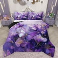 thumbnail image 1 of Homewish Floral Butterflies Girl 2pcs Bedding Comforter Set,Gradient Purple Twin Comforter Sets,Dreamy Princess Breathable Bedding Set,Microfiber Bedroom Decor,Reversible, 1 of 8