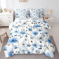 thumbnail image 1 of Homewish Floral Daisy 7-Piece Queen Bedding Set - Spring Garden Flowers, 1 of 8