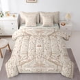 thumbnail image 1 of Homewish Floral Safari Deer Rabbit 7 Pieces Bedding Comforter Set for Female Men,Jungle Animal Full Bedding Set Lightweight,Exotic Style Fitted Sheet Flat Sheet,Super Cozy Room Decor,Reversible, 1 of 8