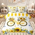 thumbnail image 1 of Homewish Floral Sunflowers 7pcs Bedding Comforter Set For Boys Girls,Chic Flowers Queen Bedding Sets Super Cozy,Spring Garden Queen Sheet Sets,Luxury Bedroom Decor,Reversible, 1 of 8