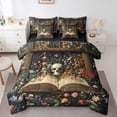 thumbnail image 1 of Homewish Flowers Skull Twin Bedding Sets 7-Piece for Female Men Women,Retro Vintage Bedding Comforter Set Microfiber,Gothic Style Breathable Sheet Sets,Microfiber Bedroom Decor,Reversible, 1 of 8