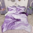 thumbnail image 1 of Homewish Fluid Aesthetic Desgin Full Size Comforter Sets,Modern Splashing Ink Bedding Comforter Set,Purple White Bedding Sets For Adults,Super Cozy Room Decor Reversible,3 Pieces, 1 of 8