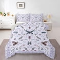 thumbnail image 1 of Homewish Flying Animals 3 Pieces Queen Comforter Set For Teens Boys Girls,Botanical Plants Leaves Ultra Soft Bedding Sets,Bohemian Theme Bedding Comforter Set,Luxury Bedroom Decor,Reversible, 1 of 8