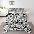 thumbnail image 1 of Homewish Flying Butterflies 2pcs Bedding Comforter Set for Boys Girls,Black White Twin Comforter Sets,Retro Vintage Breathable Bedding Set,Breathable Home Decor,Reversible, 1 of 8