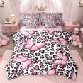 thumbnail image 1 of Homewish Flying Pink Butterflies Girl Twin Bedding Sets 7-Piece,Leopard Print Bedding Comforter Set Microfiber,Black Pink Breathable Sheet Sets,Breathable Home Decor,Reversible, 1 of 8