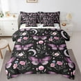 thumbnail image 1 of Homewish Flying Purple Butterflies 7-Piece Twin Bedding Sets for Teens Female Men,Pink Floral Flower Bedding Comforter Set,Dreamy Princess Breathable Sheet Sets,Microfiber Bedroom Decor,Reversible, 1 of 8