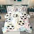thumbnail image 1 of Homewish Football Ball Game 7-Piece Twin Bedding Sets,Modern Geometric Hockeycomb Bedding Comforter Set,Colorful Hexagon Sheet Sets For Boys Kids,Luxury Bedroom Decor Reversible, 1 of 8