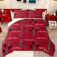 thumbnail image 1 of Homewish Football Sport Bedding Comforter Set,Rugby Helmet Twin Comforter Sets,Red Black Bedding Set For Boys Teens,Breathable Home Decor Reversible,2pcs, 1 of 8