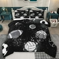 thumbnail image 1 of Homewish Football Volleyball Basketball Boy Girl Bedding Comforter Set 2pcs,Graffiti Splash Twin Comforter Sets Microfiber,Sport Gamer Breathable Bedding Set,Breathable Home Decor,Reversible, 1 of 8
