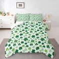 thumbnail image 1 of Homewish Four Leaf Clover 3 Pieces Queen Comforter Set For Teens Female Girls,Botanical Theme Ultra Soft Bedding Sets,Green Plants Leaves Bedding Comforter Set,Lightweight Room Decor,Reversible, 1 of 8