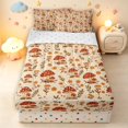 thumbnail image 1 of Homewish Fungus Botanical Mushroom Zipper Full Size Comforter Sets With Fitted Sheet And 2 Pillowcases,Vintage Fungus Plant Zipper Bedding Set,Reversible,4Pcs, 1 of 8