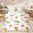 thumbnail image 1 of Homewish Funny Capybara 7-Piece Twin Bedding Sets,Cute Cartoon Animal Bedding Comforter Set,White Brown Sheet Sets For Girls Kids,Luxury Bedroom Decor Reversible, 1 of 8
