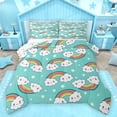 thumbnail image 1 of Homewish Funny Cloud Rainbow Bedding Comforter Set, Kawaii Cartoon Stars Twin Comforter Sets, Teens Kids Boys Girls Reversible Bedding Set, Super Cozy Room Decor, 2-Piece, 1 of 8