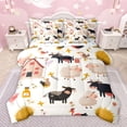 thumbnail image 1 of Homewish Funny Farm Cow Twin Bedding Sets 7-Piece for Kids, Kawaii Rustic Sheep Bedding Comforter Set, Cartoon Lodge Cabin Reversible Sheet Sets, Super Cozy Room Decor, 1 of 8