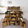 thumbnail image 1 of Homewish Funny Pet Cats Full Size Comforter Sets,Moon Books Bedding Comforter Set,Orange Cream,Black Reversible,3-Piece,1 Comforter and 2 Pillowcases, 1 of 7