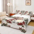 thumbnail image 1 of Homewish Funny Snowman Teens Queen Sheet Sets, Winter Christmas Flower Botanical Flat Sheet, Rustic Farmhouse Queen Fitted Sheet, Ultra Soft Bedroom Decor, 4pcs, 1 of 7