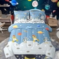 thumbnail image 1 of Homewish Galaxy Planet 7-Piece Bedding Comforter Set,Cartoon Rocket Astromaut King Bedding Sets,Blue Gray Bed Sheets For Boys Teens,Luxury Bedroom Decor Reversible, 1 of 8