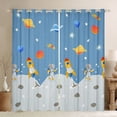 thumbnail image 1 of Homewish Galaxy Planet Blackout Curtains Set of 2 (52x84 Each),Cartoon Rocket Astromaut Window Curtains,Blue Gray Curtains and Drapes For Boys Teens,Luxury Bedroom Decor, 1 of 6