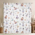 thumbnail image 1 of Homewish Galaxy Rocket Curtains Pack of 2 (42x84 Each) For Teens Boys Girls,Cartoon Universe Planet Curtains Blackout,Cute Cosmos Bedroom Curtains,Lightweight Room Decor, 1 of 6