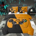 thumbnail image 1 of Homewish Gamepad Gaming 7-Piece Bedding Comforter Set,Modern Video Game King Bedding Sets,Orange Black Bed Sheets For Kids,Luxury Bedroom Decor Reversible, 1 of 8