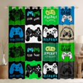 thumbnail image 1 of Homewish Gamepads Gamer Black Out Curtains for Female Men Adults,Geometric Plaid Grid Curtains Pack of 2 (42x63 Each),Video Game Bedroom Curtains,Super Cozy Room Decor, 1 of 6