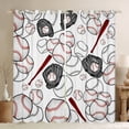 thumbnail image 1 of Homewish Gamer Baseball Black Out Curtains for Children Kids Teens,Ball Gaming Curtains Pack of 2 (42x63 Each),Sport Theme Bedroom Curtains,Lightweight Room Decor, 1 of 6