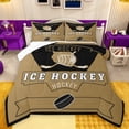 thumbnail image 1 of Homewish Gamer Gaming Bedding Comforter Set,Hockey Sport Twin Comforter Sets,Brown Black Bedding Set For Boys,Ultra Soft Home Decor Reversible,2pcs, 1 of 8
