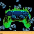 thumbnail image 1 of Homewish Gamer Gaming Fabric by the Yard 1 Yard,Modern Video Game Home Decor Fabric by the Yard,Green Blue Black Sewing Fabric For Kid Boy,Lightweight Room Decorative, 1 of 6