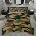 thumbnail image 1 of Homewish Geometric Camo Boy 3-Piece Full Size Comforter Sets,Black Green Bedding Comforter Set,Abstract Camouflage Lightweight Bedding Sets,Microfiber Bedroom Decor,Reversible, 1 of 8