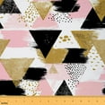 thumbnail image 1 of Homewish Geometric Graffiti Fabric by the Yard 2 Yard,Gold Glitter Triangle Room Decor Fabric by the Yard,Oil Painting Fabric for Sewing For Adults,Ultra Soft Home Decor, 1 of 6