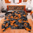 thumbnail image 1 of Homewish Geometric Honeycomb Hexagon Bedding Comforter Set 2pcs for Boys Girls,Abstract Camouflage Camo Twin Comforter Sets Microfiber,Retro Vintage Aesthetic Breathable Bedding Set, 1 of 8