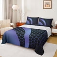 thumbnail image 1 of Homewish Geometric Honeycomb Twin Sheet Sets 3pcs for Teens Boys Girls,Abstract Gradient Ombre Twin Fitted Sheet Microfiber,Blue Purple Hexagon Breathable Flat Sheet,Microfiber Bedroom Decor, 1 of 7
