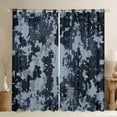 thumbnail image 1 of Homewish Geometric Pixel Checkered Curtains Pack of 2 (42x84 Each),Abstract Camouflage Curtains Blackout,Blue Gray Bedroom Curtains For Men Women,Luxury Bedroom Decor, 1 of 6