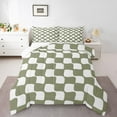thumbnail image 1 of Homewish Geometric Plaid Bedding Comforter Set 2pcs for Teens Boys Girls,Vintage Aesthetic Twin Comforter Sets Microfiber,Minimalist Grid Checkered Breathable Bedding Set,Lightweight Room Decor, 1 of 8