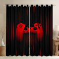 thumbnail image 1 of Homewish Geometric Striped Curtains Pack of 2 (42x84 Each),Red Game Console Curtains Blackout,Gamer Gaming Bedroom Curtains For Boys,Breathable Bedroom Decorative, 1 of 6