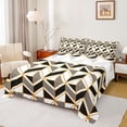 thumbnail image 1 of Homewish Geometric Stripes 3pcs Twin Sheet Sets for Female Men Women,Retro Minimalist Twin Fitted Sheet,Vintage Aesthetic Breathable Flat Sheet,Microfiber Bedroom Decor, 1 of 7