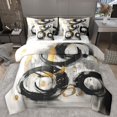 thumbnail image 1 of Homewish Geometric Stripes 7-Piece Queen Bedding Set - Abstract Lines Vintage, 1 of 8
