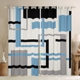 thumbnail image 1 of Homewish Geometric Stripes Black Out Curtains for Teens Boys Girls,Vintage Aesthetic Curtains Pack of 2 (42x63 Each),Abstract Rectangle Lines Bedroom Curtains,Microfiber Bedroom Decor, 1 of 6