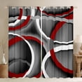 thumbnail image 1 of Homewish Geometric Stripes Lines Black Out Curtains for Boys Girls,Vintage Aesthetic Curtains Pack of 2 (42x63 Each),Minimalist Gradient Bedroom Curtains,Ultra Soft Home Decor, 1 of 6