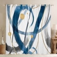 thumbnail image 1 of Homewish Geometric Stripes Lines Black Out Curtains for Female Men Teens,Retro Vintage Aesthetic Curtains Pack of 2 (42x63 Each),Minimalist Abstract Art Bedroom Curtains,Lightweight Room Decor, 1 of 6